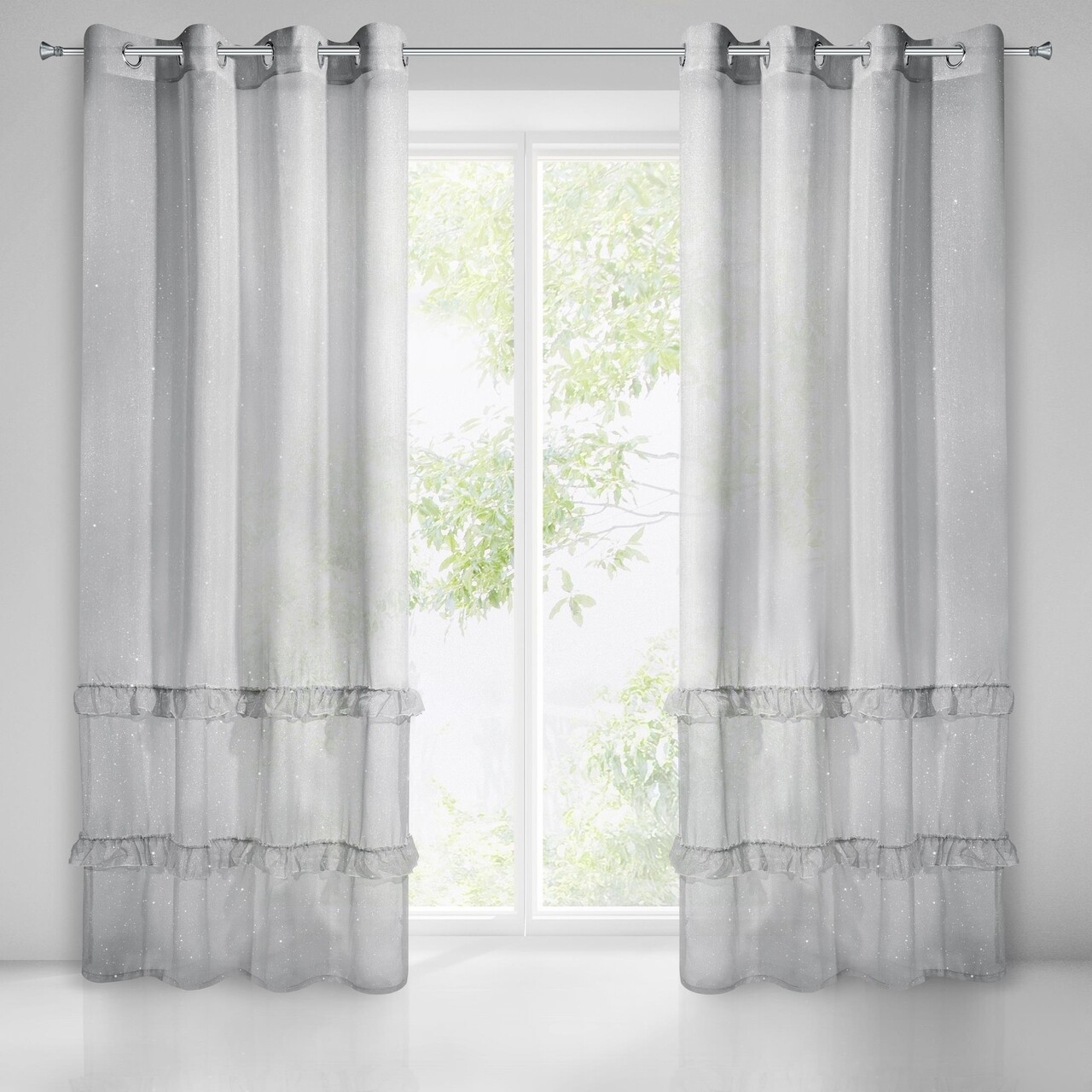 Perdea Eurofirany, Ariana, 140x250 cm, poliester, gri - imagine 5